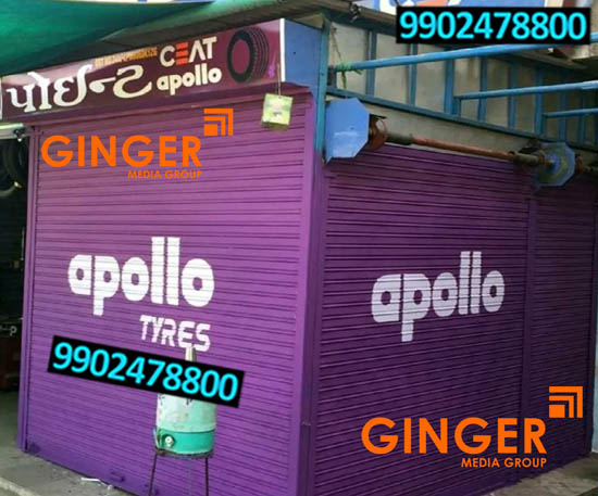 Shop Shutter Painting in Pune for appllo tyres