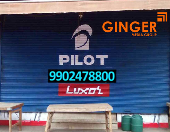 Shop Shutter Painting in Pune for Pilot Luxo