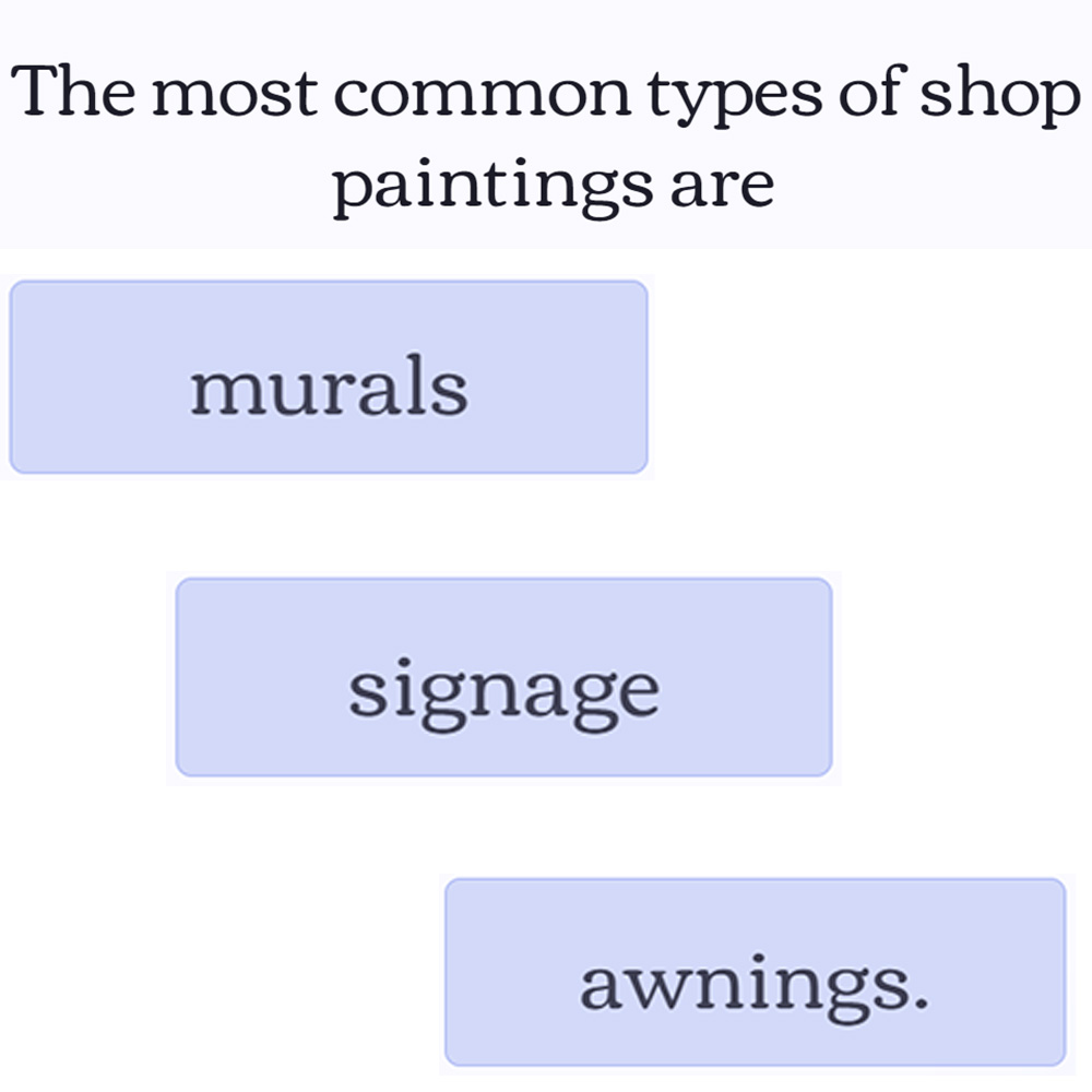 the most common types of shop paintings in hyderabad