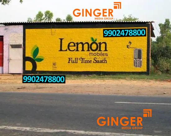 wall painting branding jaipur lemons mobiles