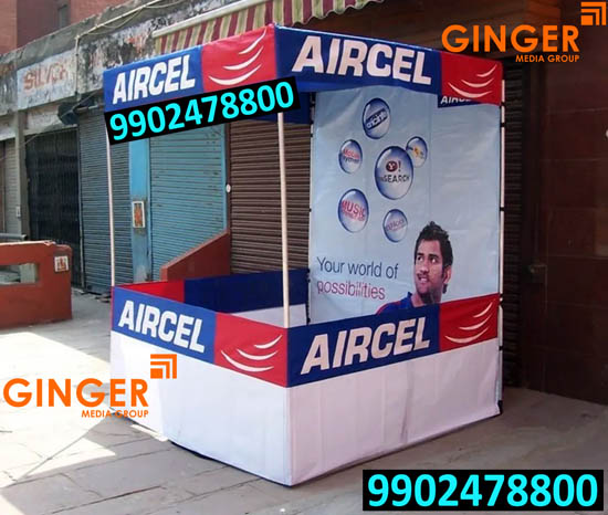 canopy and promo table branding agra aircel