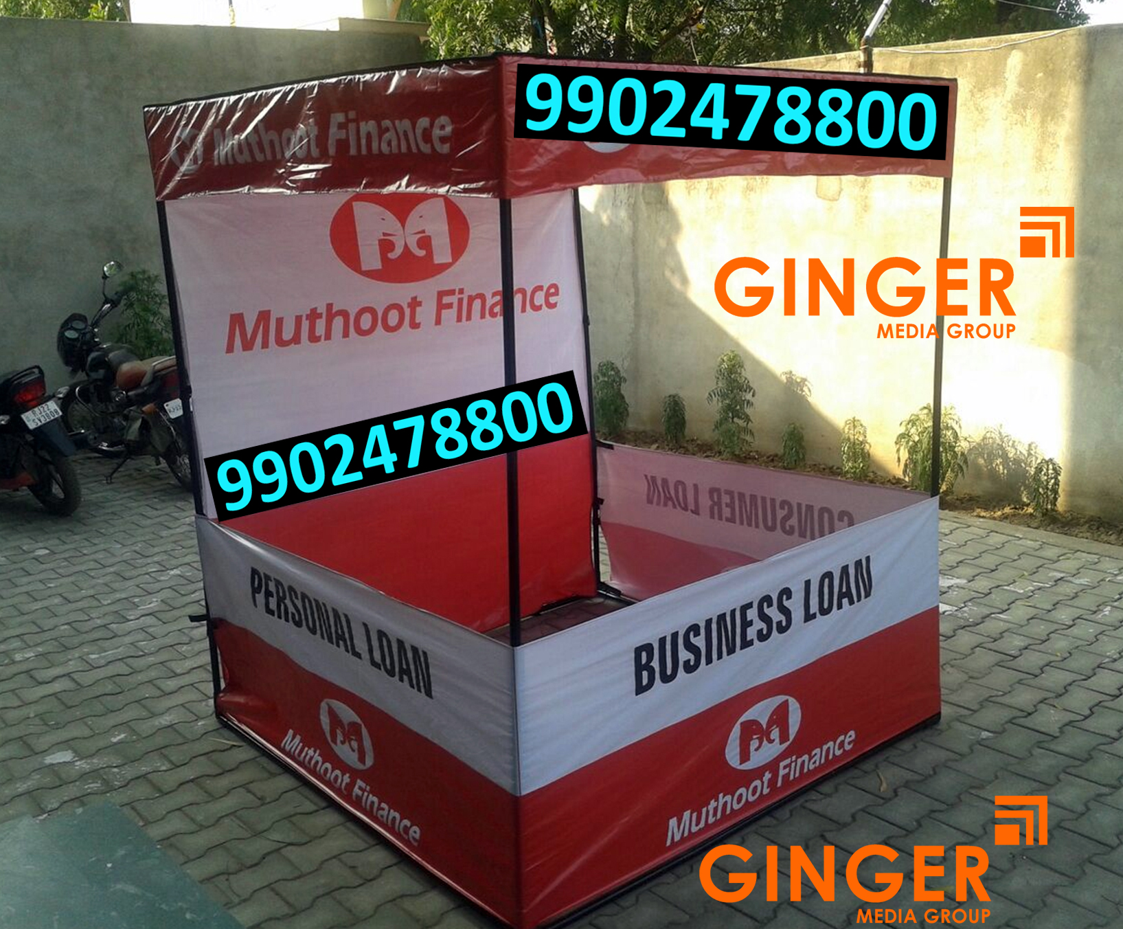 canopy and promo table branding agra muthoot finance