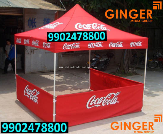 canopy and promo table branding delhi cocacola