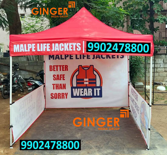 canopy and promo table branding delhi life jackets