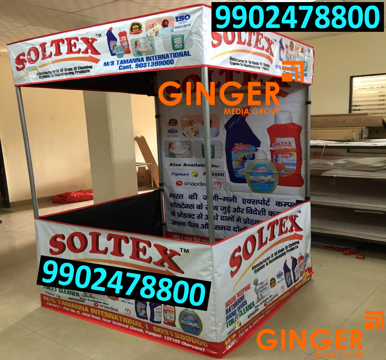 canopy and promo table branding hydrabad soltex