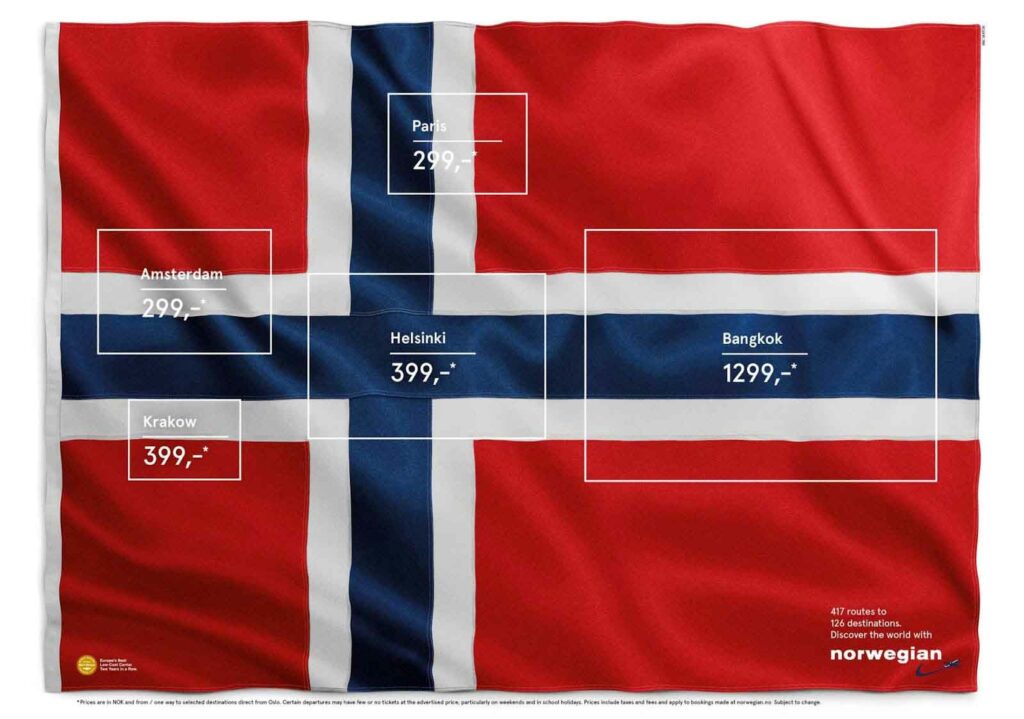 Norwegian’s Flag of Flags Ad.

