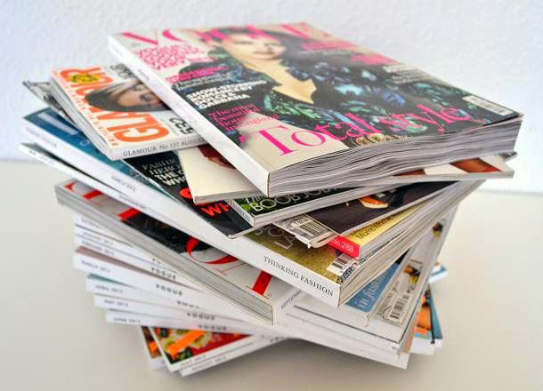 A bunch of magazines
