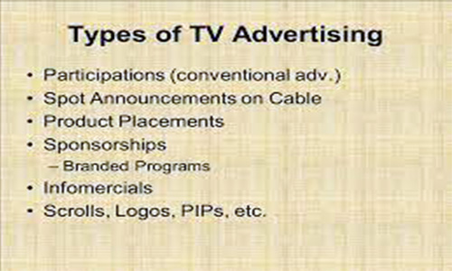 Types of TV Advertising

