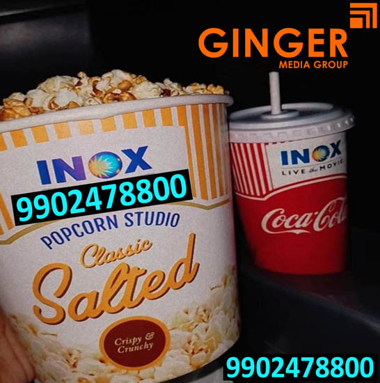 cinema and pvr branding agra inox popcorn cocacola
