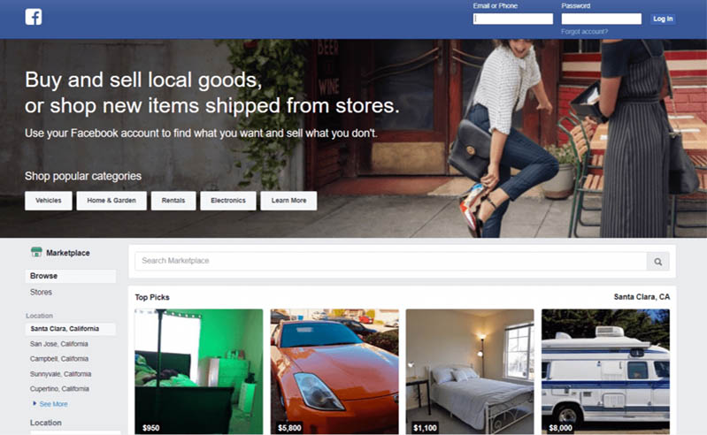 image of facebook marketplace