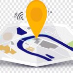 A location pointer on a map.