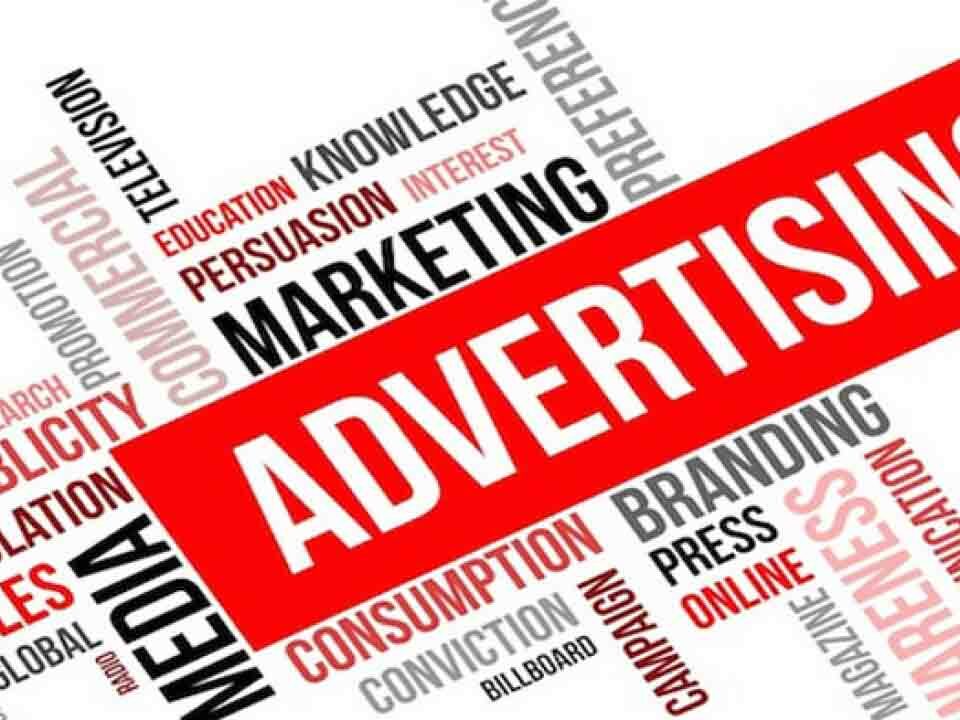 Template showing the classification of Advertising terms