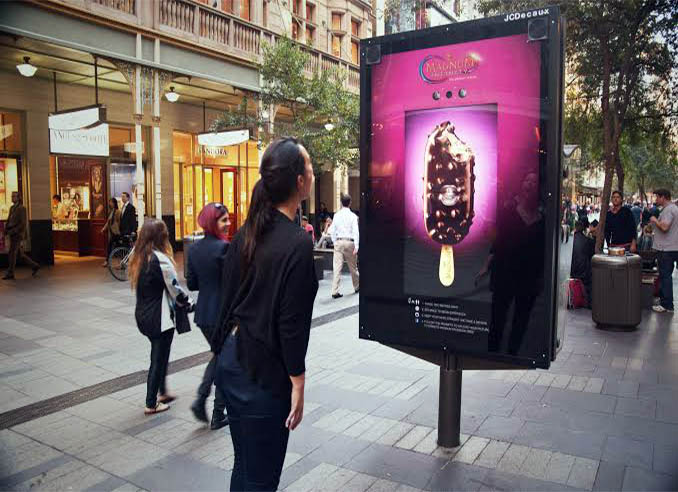 billboard advertisement of a ice cream