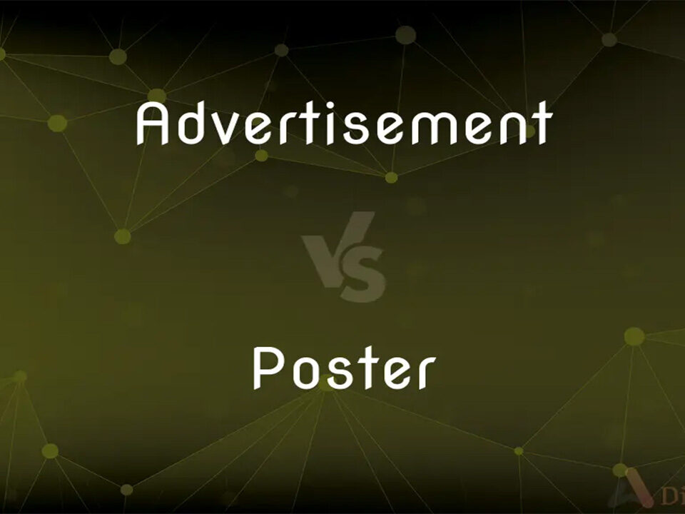 the difference between posters and advertisements