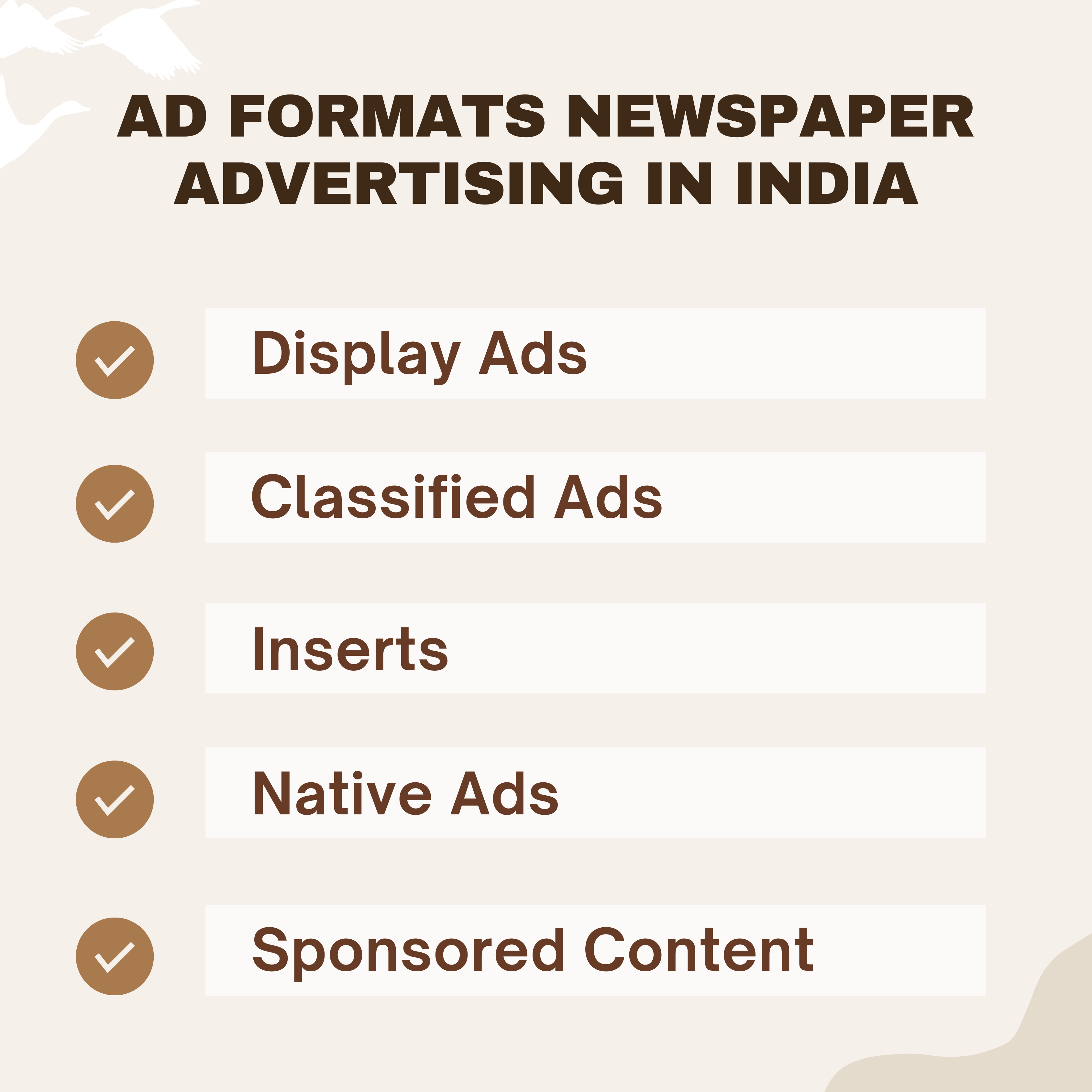 ad formats newspaper advertising in india