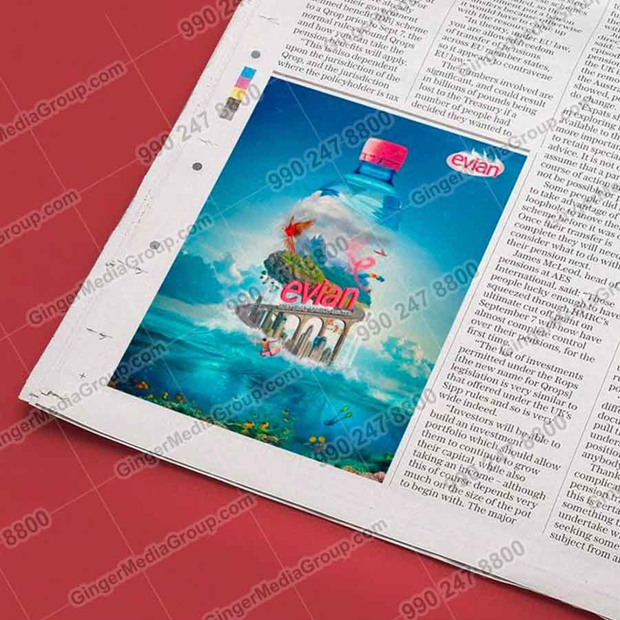 newspaper advertising bangalore evian