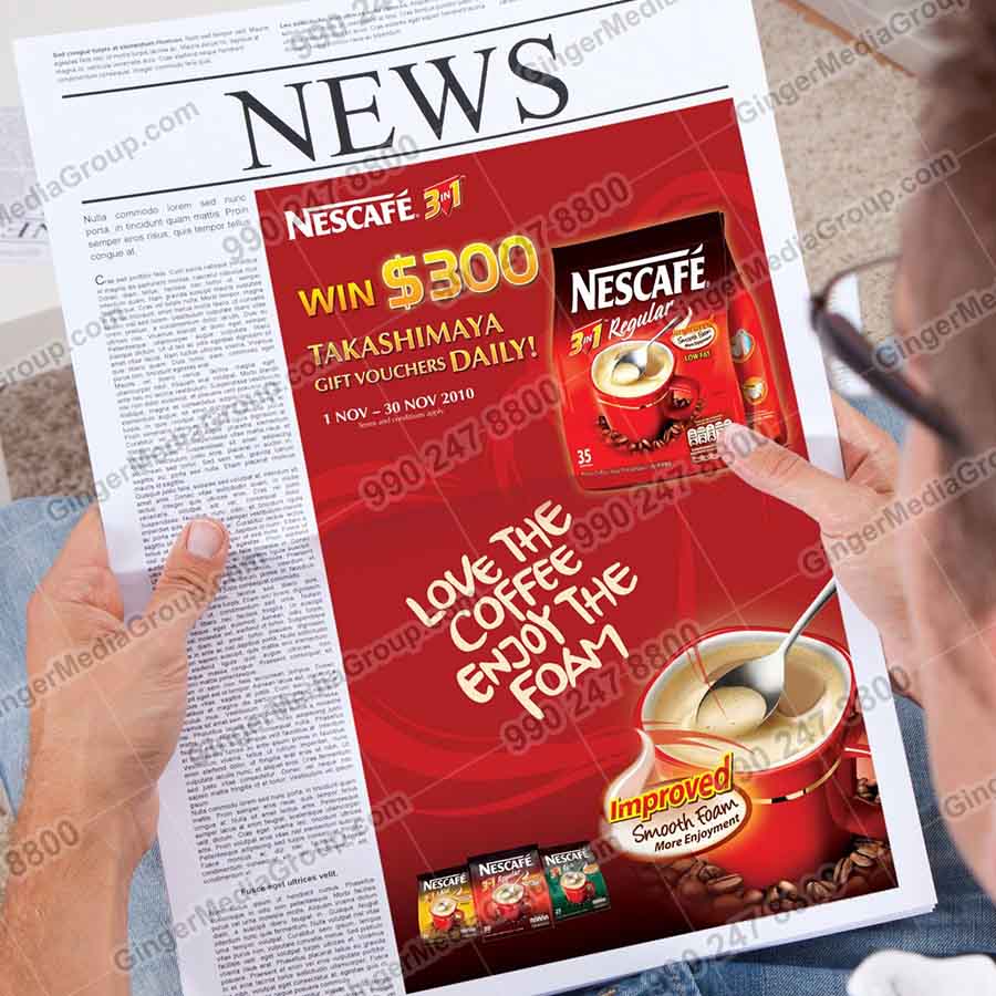 newspaper advertising chennai nescafe