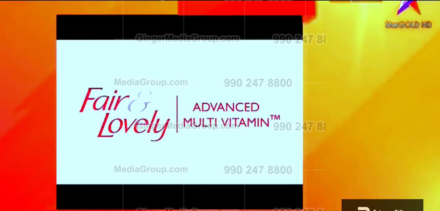 Fair & Lovely Advertising in Star Gold HD TV