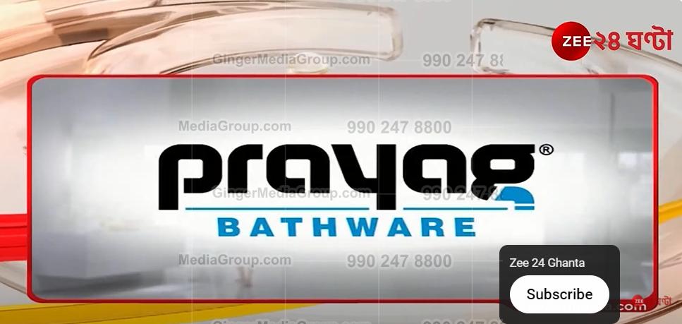 Prayag Bathware Advertising in Zee24 Taas