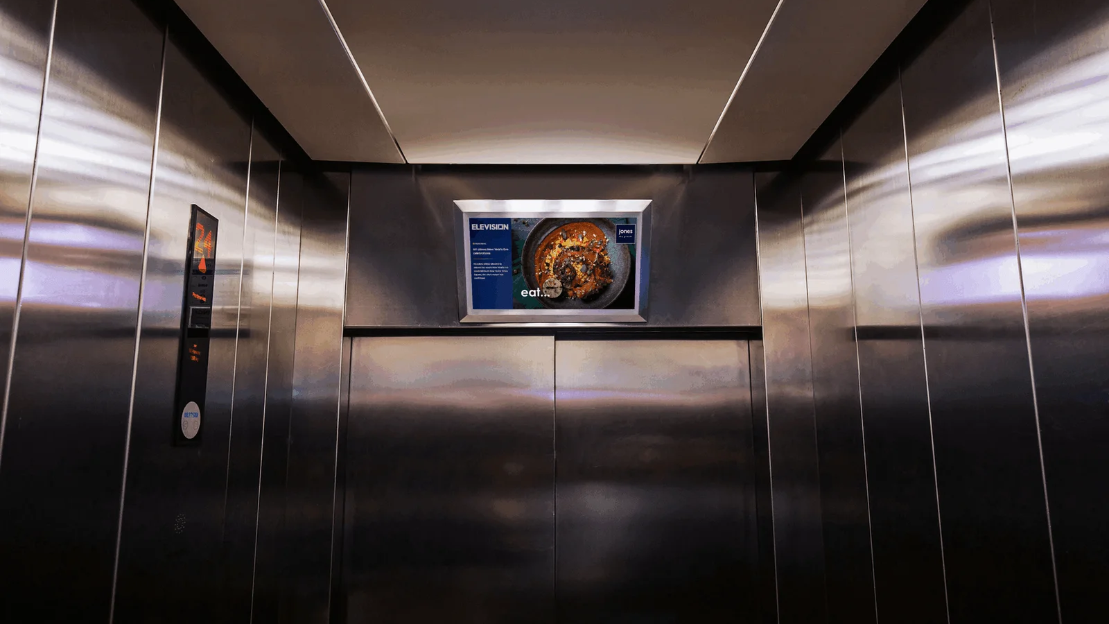 Elevator DOOH Advertising for Captive Audience Engagement elevator digital screen advertising displaying brand content inside lift interior